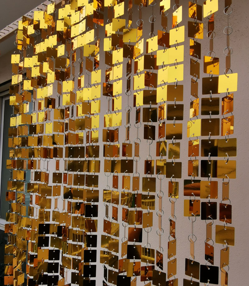 Pvc Panel Background - 3cm ouro prata quadrado lantejoulas pendurado